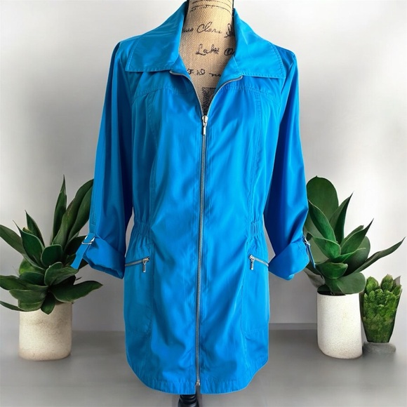 Zenergy by Chico’s Ruched Side Jacket - Picture 1 of 11